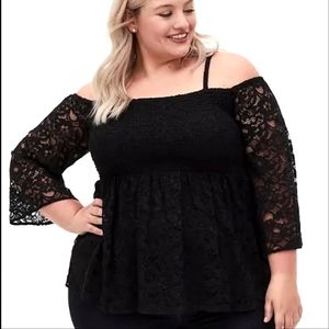 Black Lace Torrid Blouse